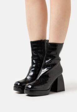 Even&Odd Enkellaarsjes Met Plateauzool - Black