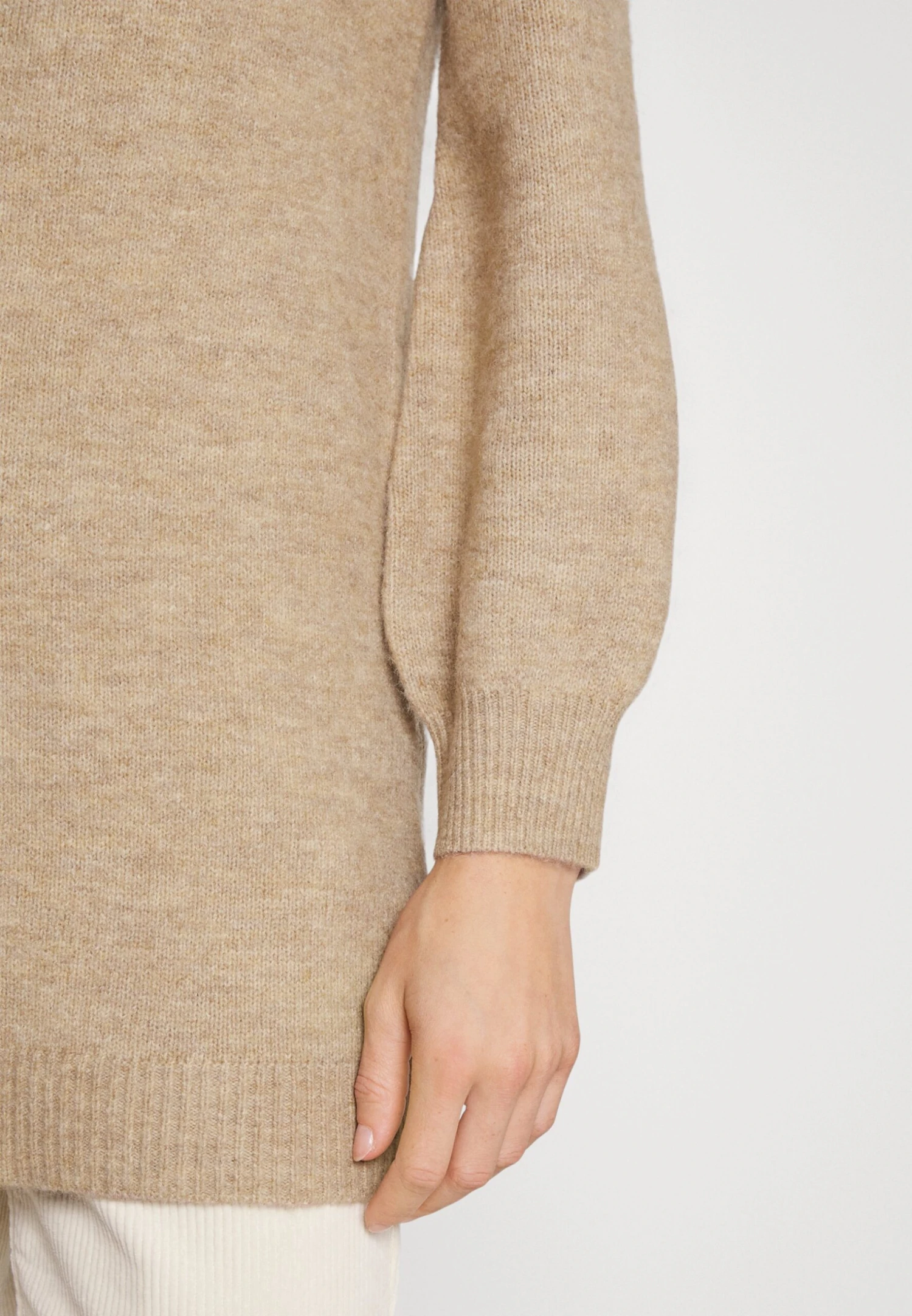 Even&Odd Schulterfrei Mini Strickkleid - Gebreide Jurk - Camel - Image 5