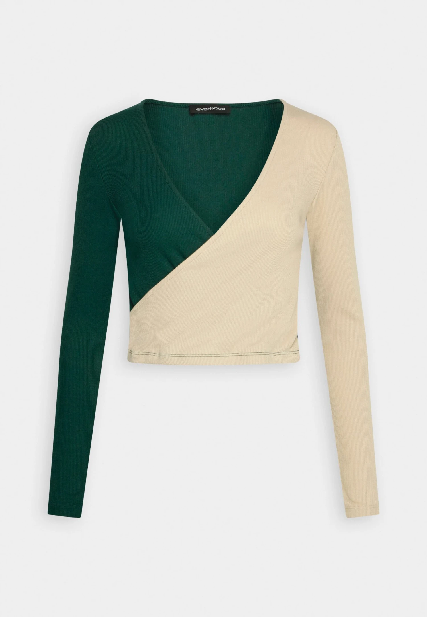Even&Odd Longsleeve - Beige/Dark Green - Image 4