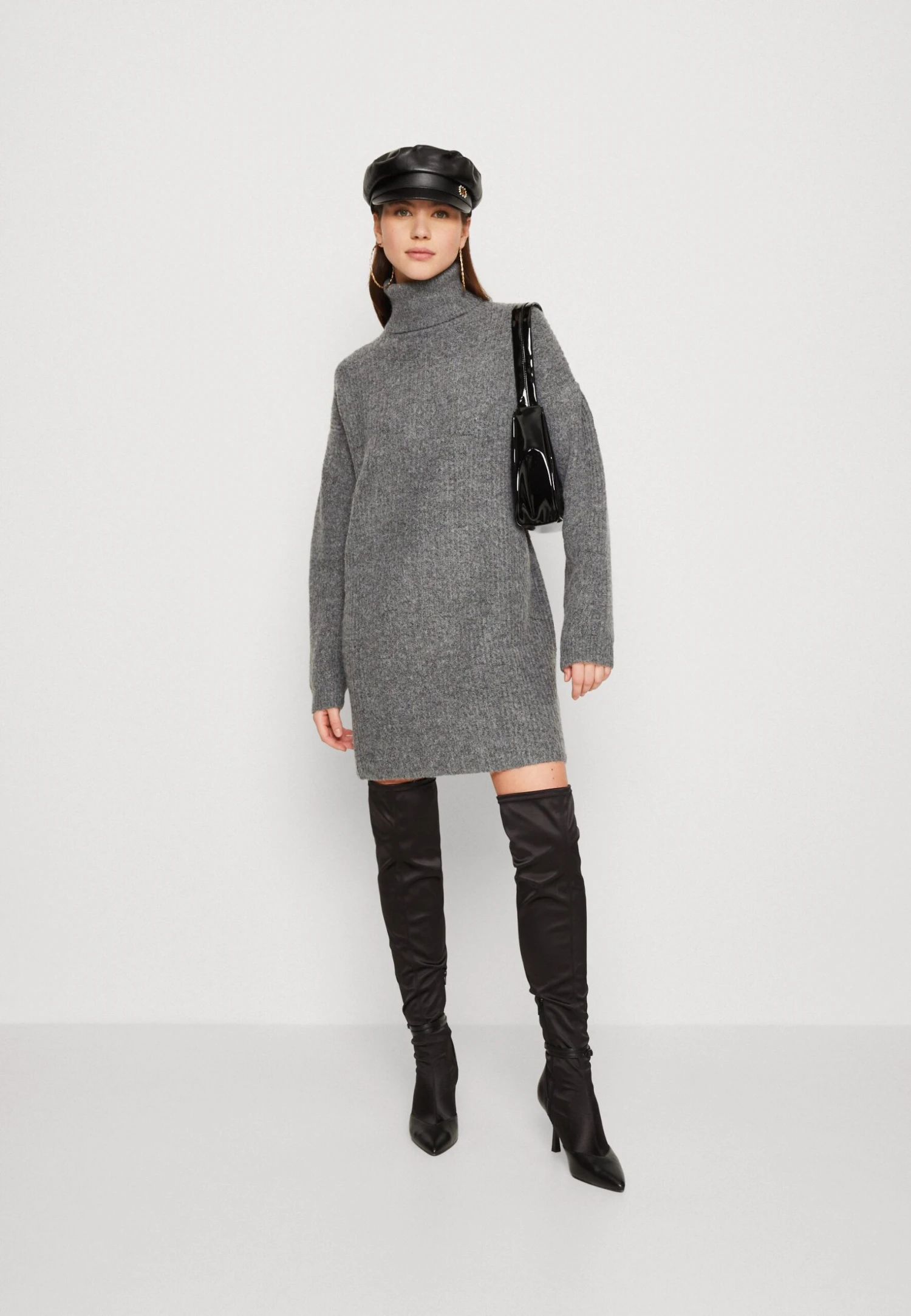 Even&Odd Gebreide Jurk - Dark Grey - Image 2