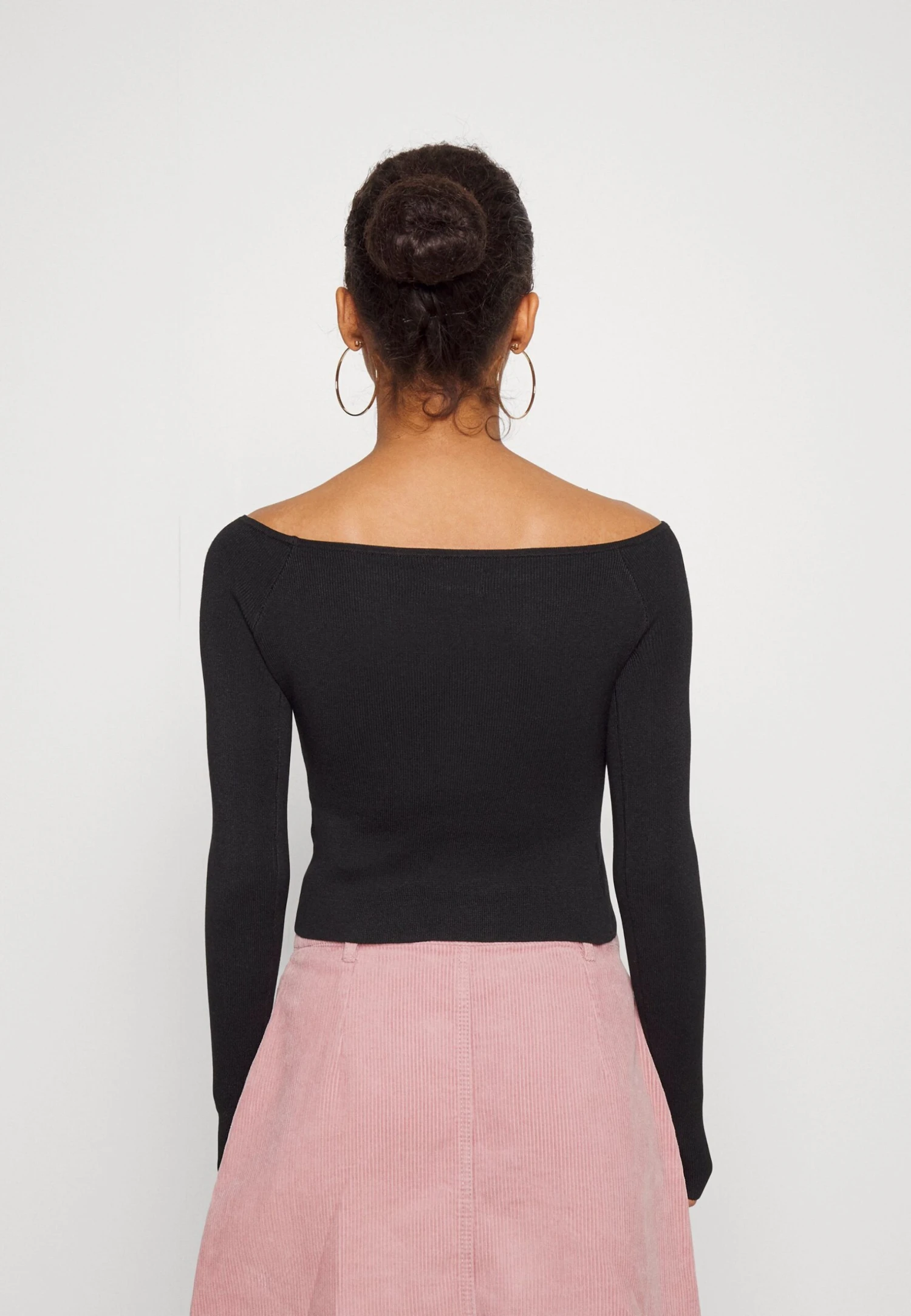 Offshoulder Basic- Trui - Black - Afbeelding 3