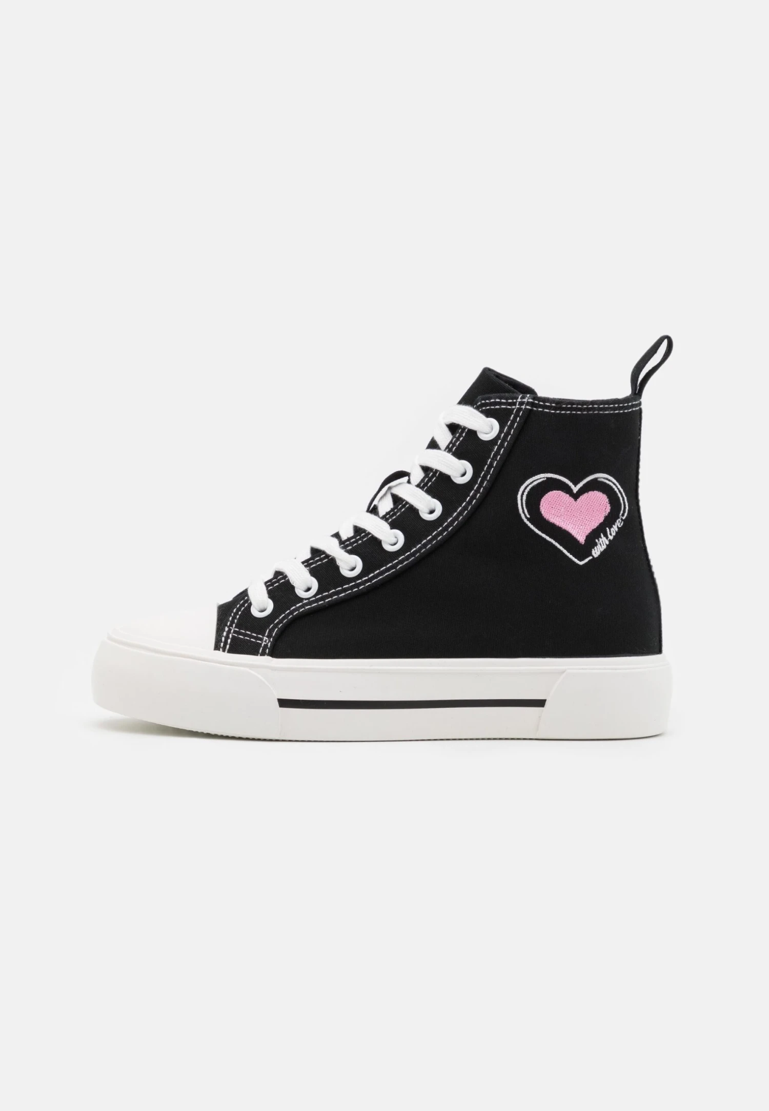 Even&Odd Love - Sneakers Hoog - Black/Pink - Image 2