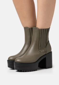 Enkellaarsjes Met Plateauzool - Haki