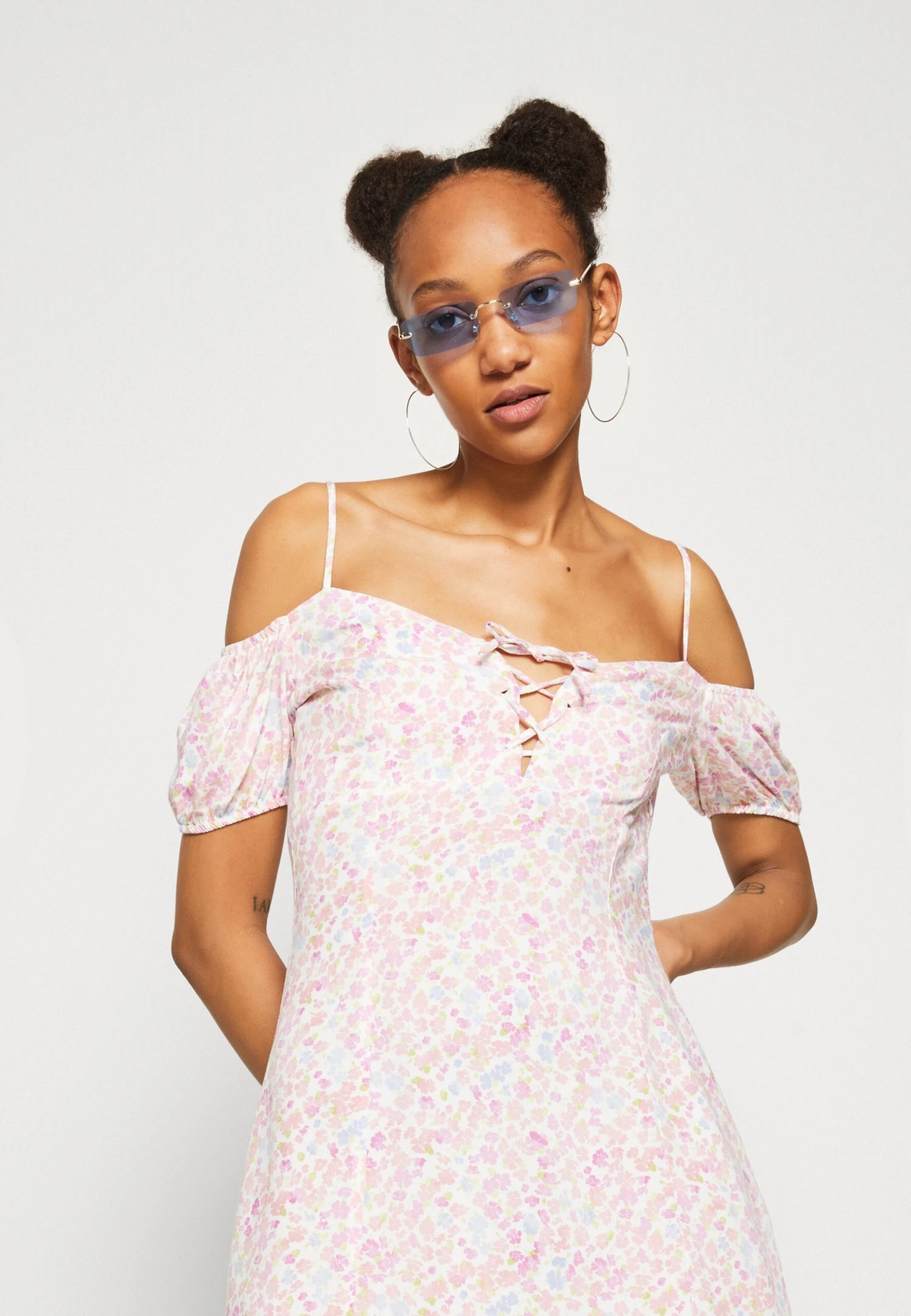 Even&Odd Jurk - Off-White/Pink - Image 4