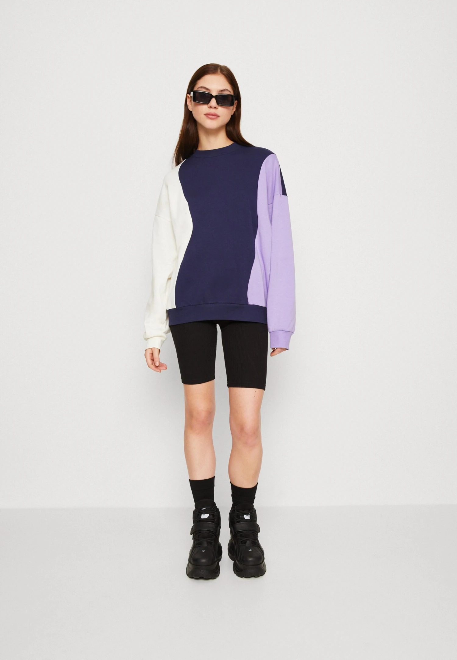 Even&Odd Sweater - Dark Blue/Purple/Off-White - Afbeelding 2