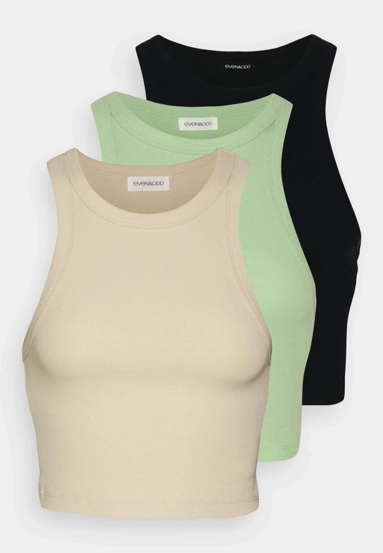 Even&Odd 3 Pack - Top - Beige/Black/Green - Image 6