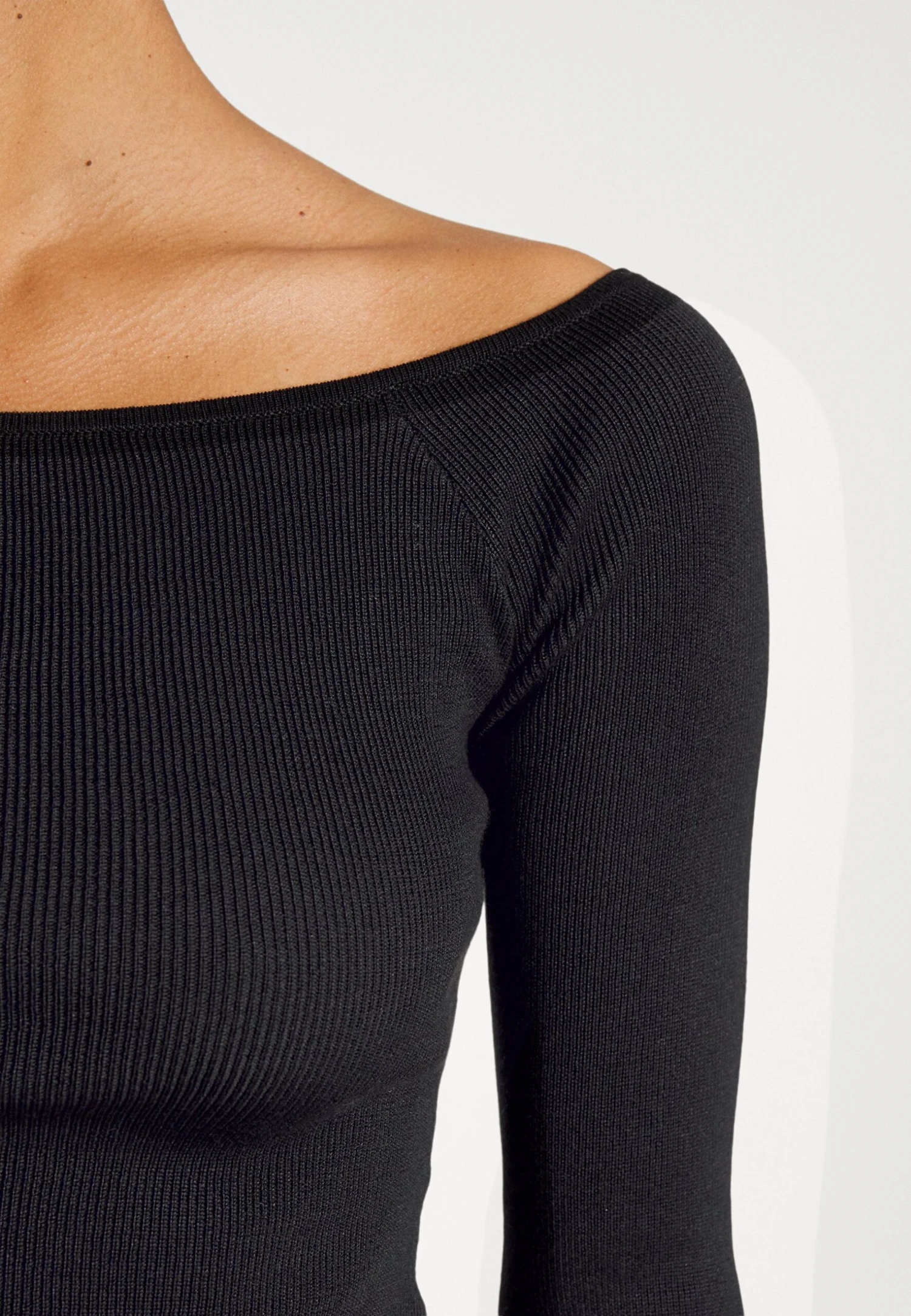 Offshoulder Basic- Trui - Black - Afbeelding 6