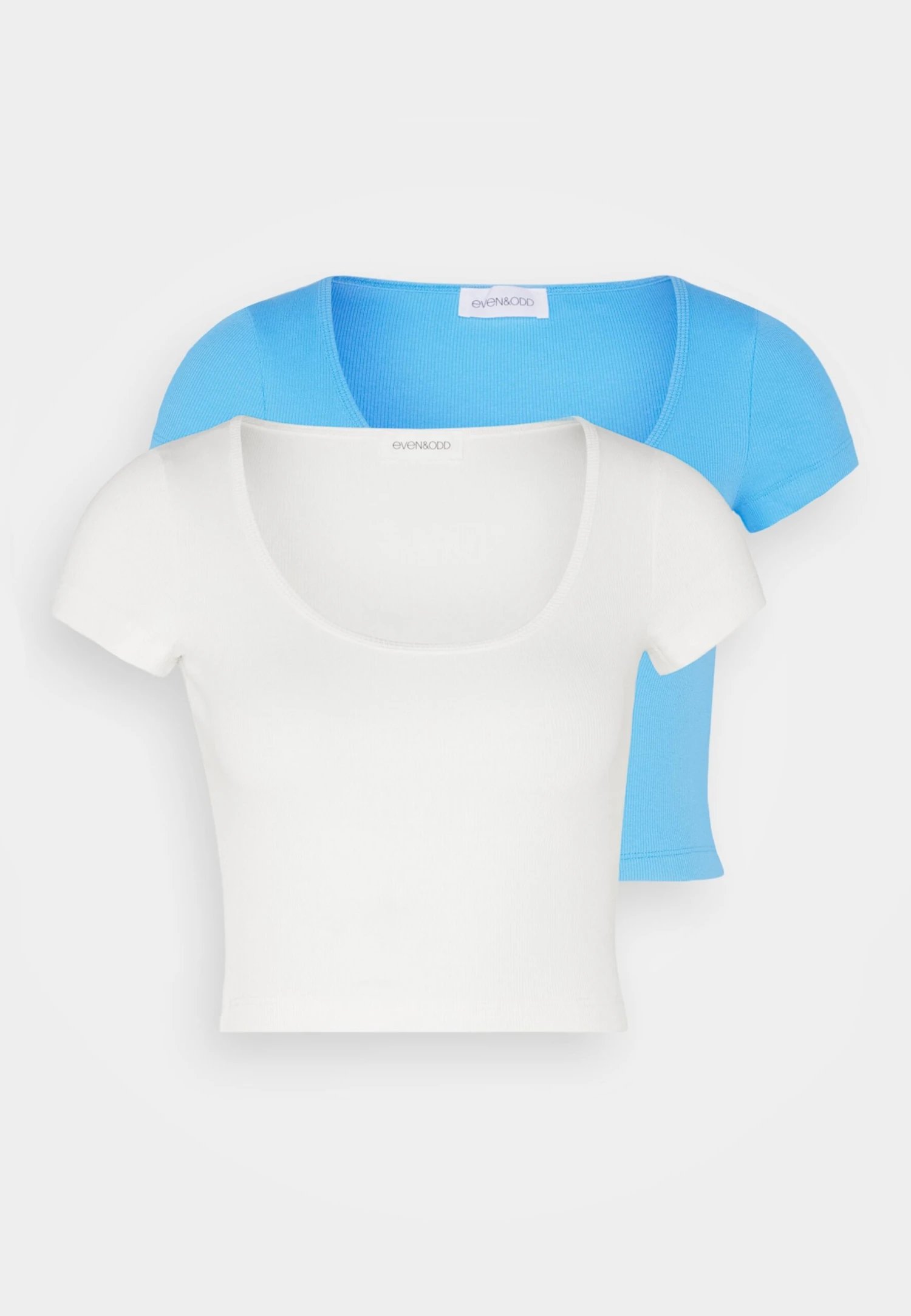Even&Odd 2 Pack - T-Shirt Basic - White/Blue - Image 6