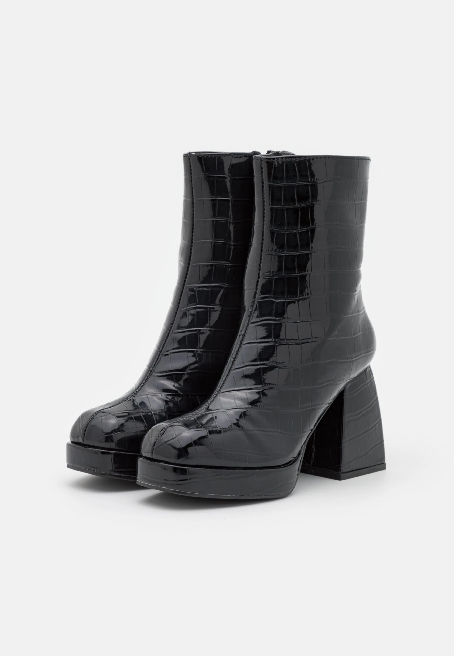 Even&Odd Enkellaarsjes Met Plateauzool - Black - Image 3