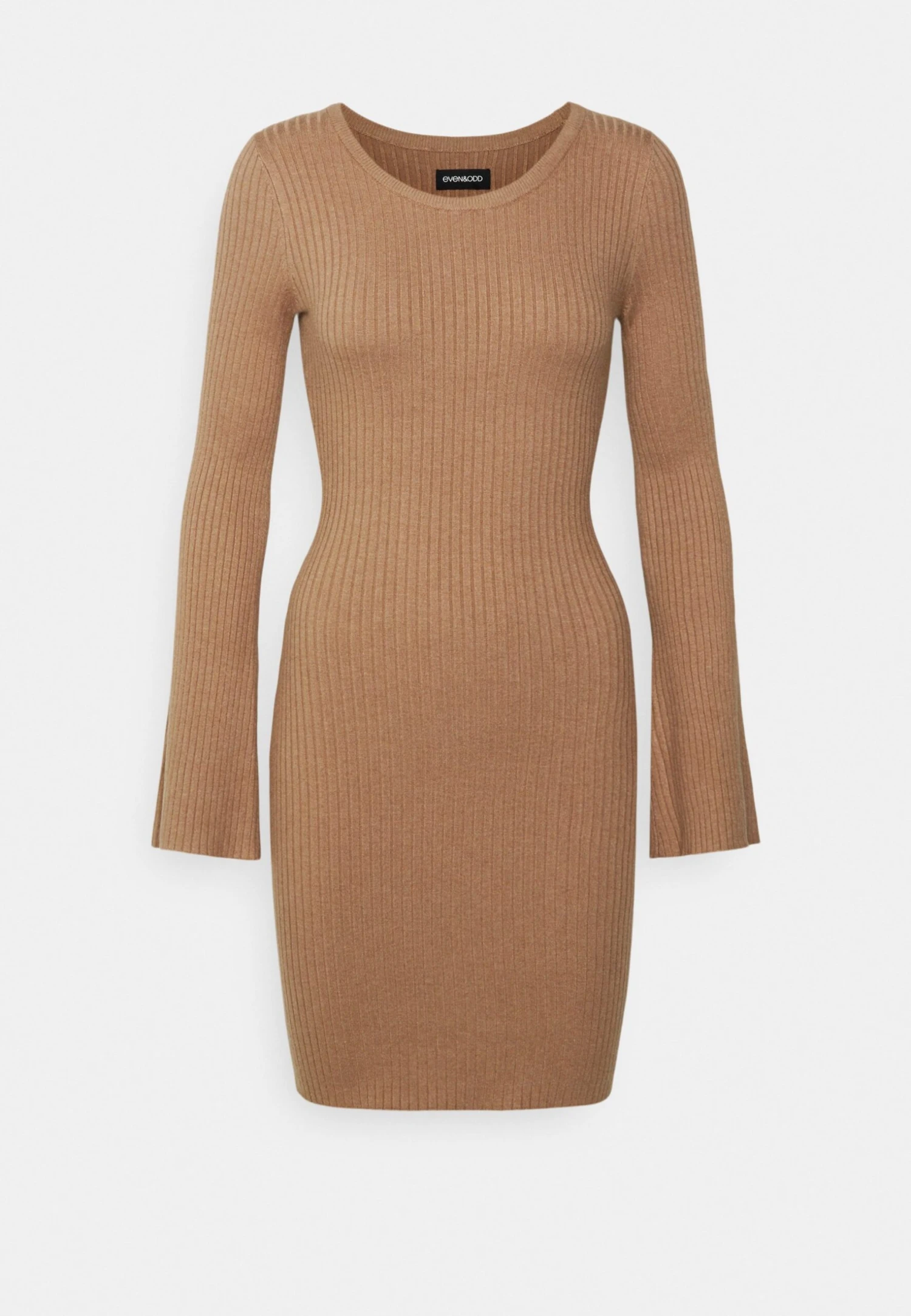 Even&Odd Knit Loose Fit Flared Sleeves Dress - Gebreide Jurk - Camel - Afbeelding 5