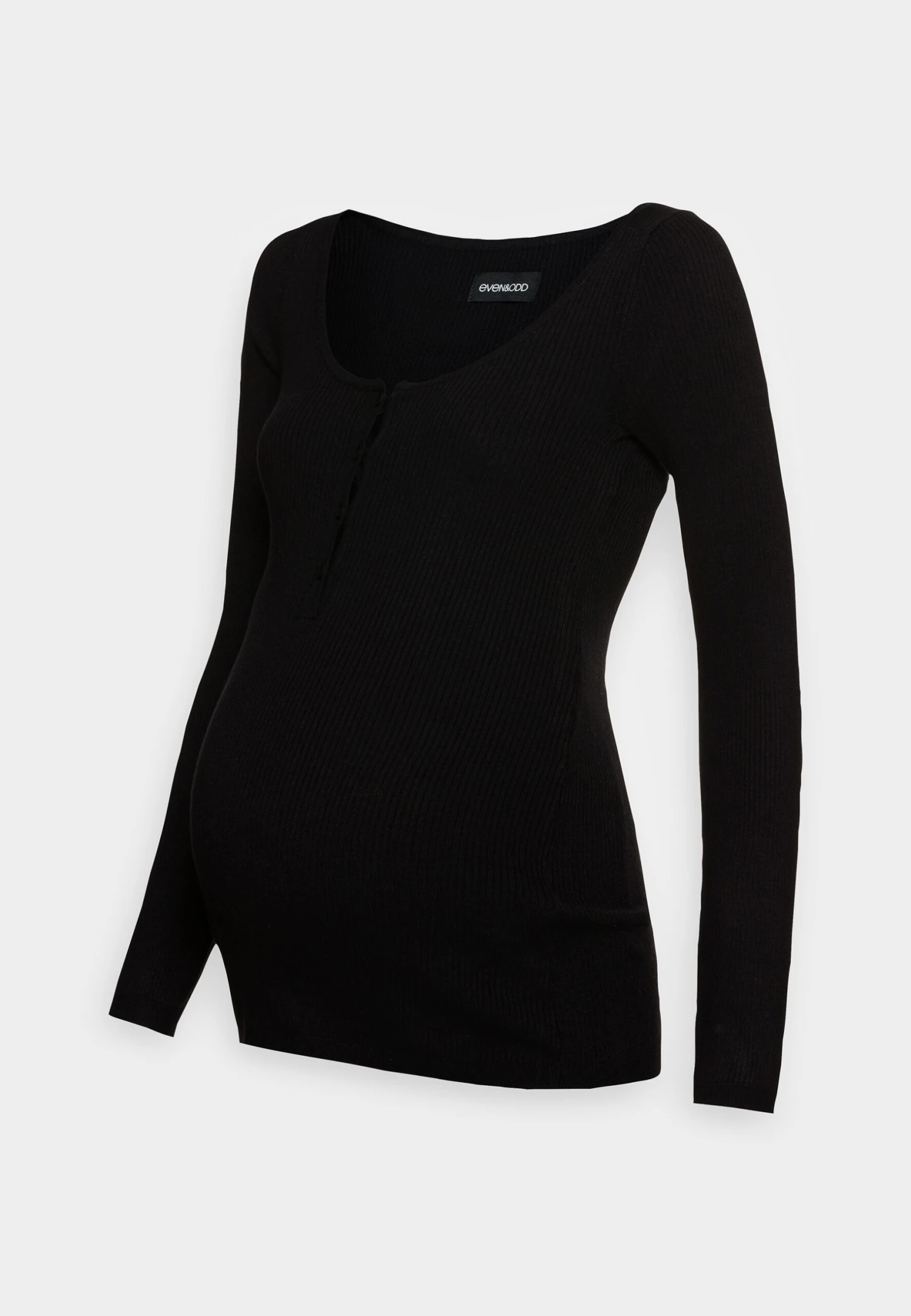 Nursing Button Placket - Trui - Black
