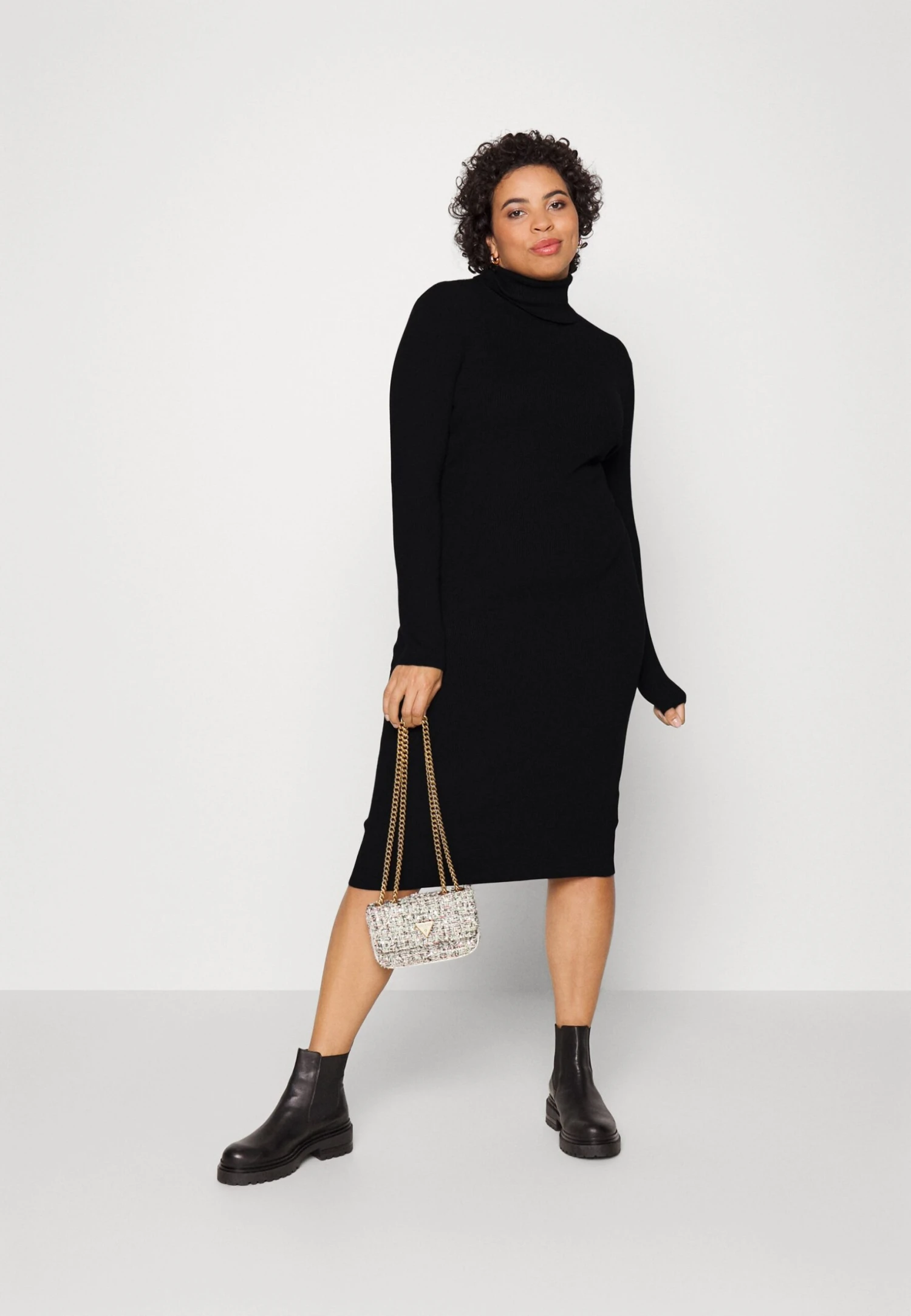 Gebreide Jurk - Black - Image 2