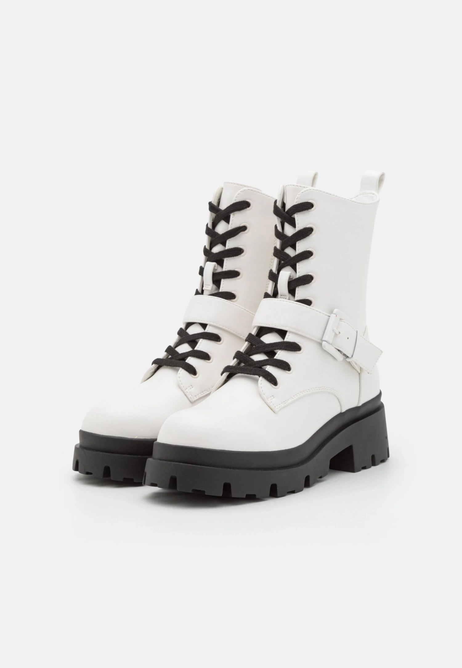 Enkellaarsjes Met Plateauzool - White - Image 3