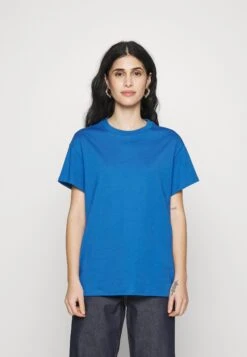 Washed Basic Loose Tee- T-Shirt Basic - Blue
