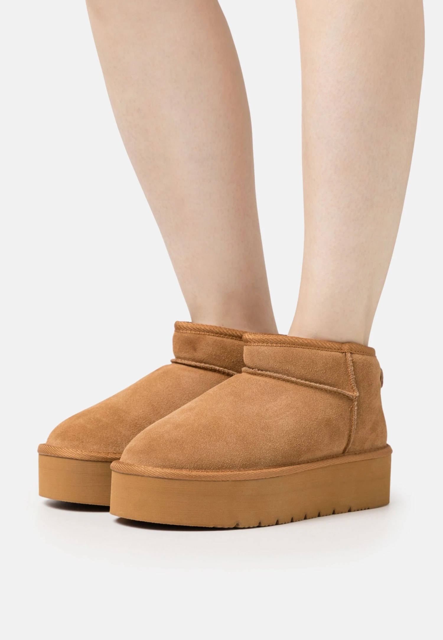 Even&Odd Leather- Korte Laarzen - Beige