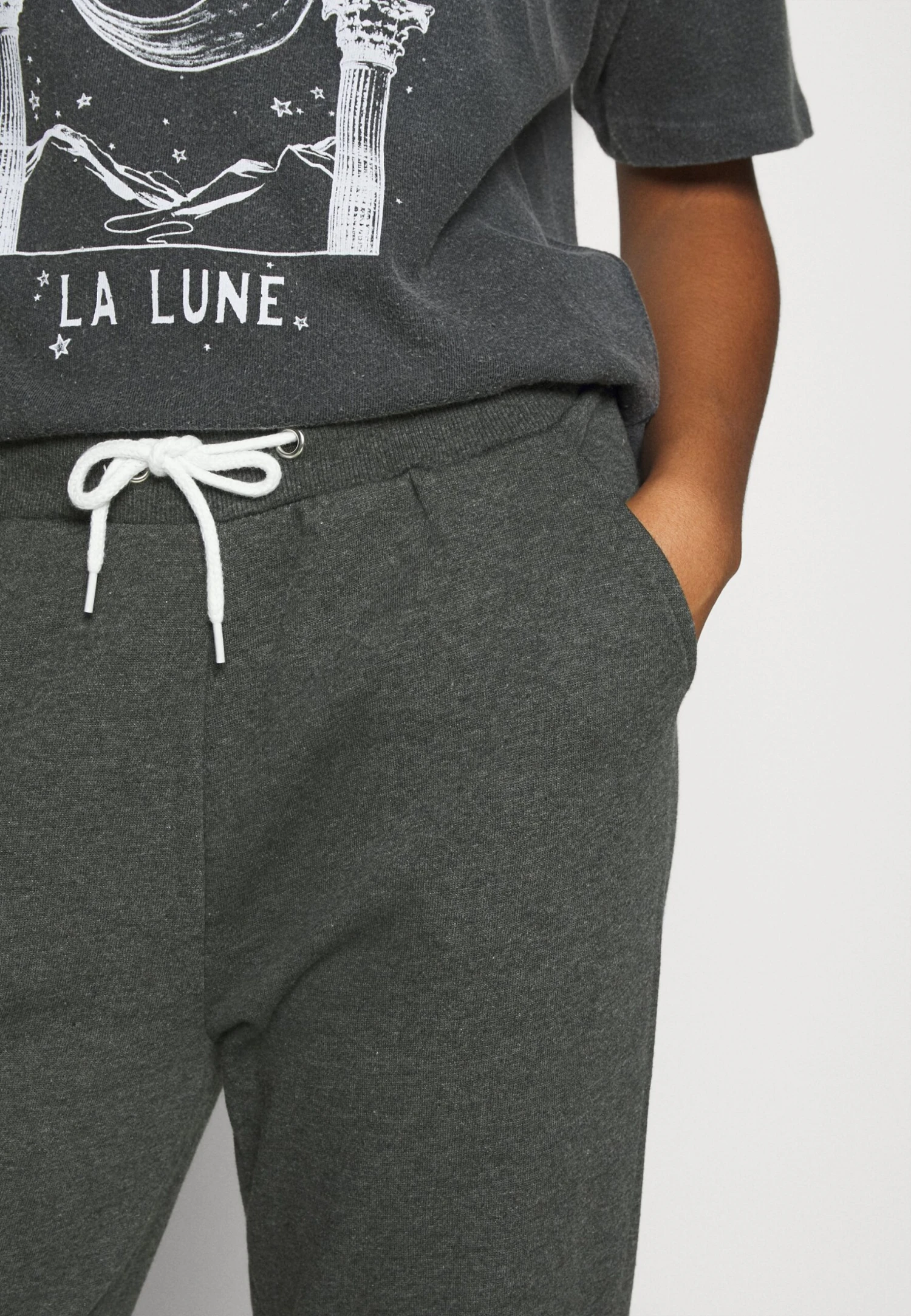 Even&Odd Regular Fit Jogger With Contrast - Trainingsbroek - Mottled Dark Grey - Afbeelding 5