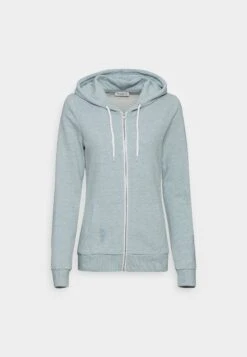 Sweater Met Rits - Mottled Light Blue