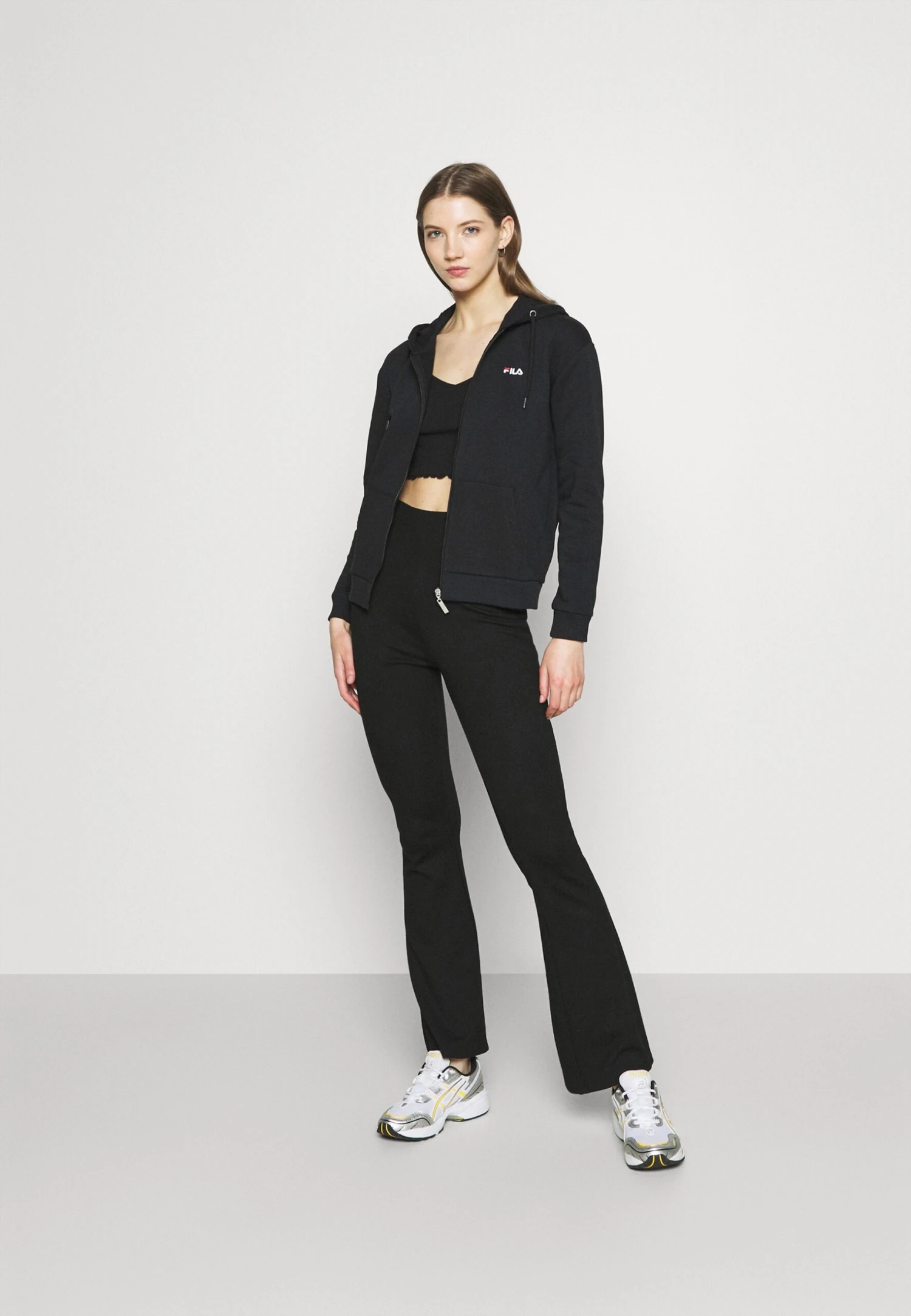 Even&Odd Strappy Lettuce Crop 3 Pack - Top - Black/White/Grey