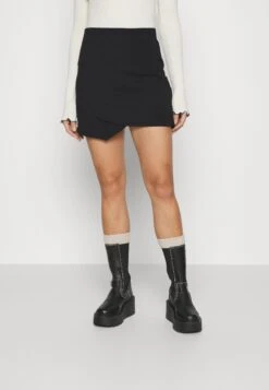 Gathered Mini Skirt- Minirok - Black